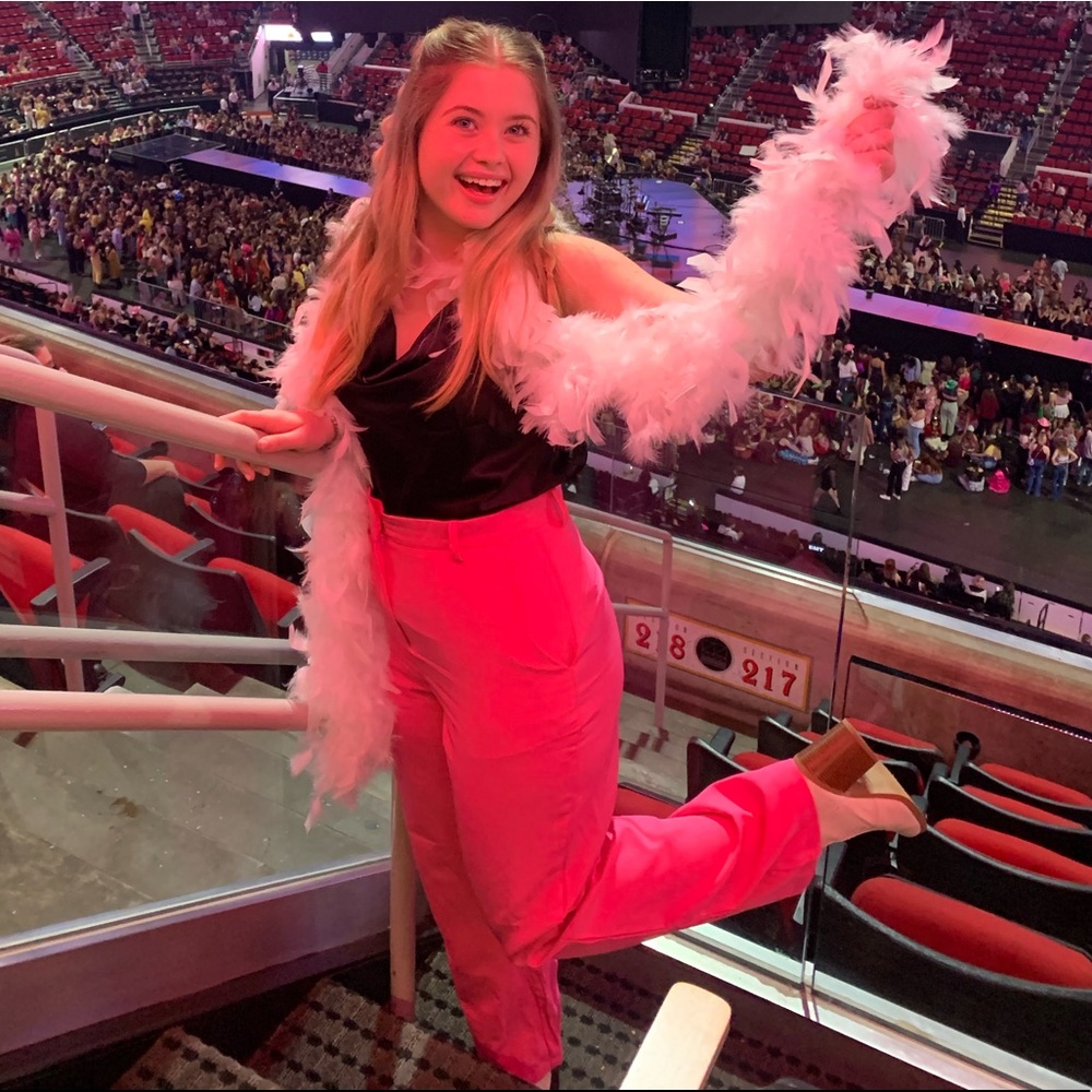 Hot pink pants